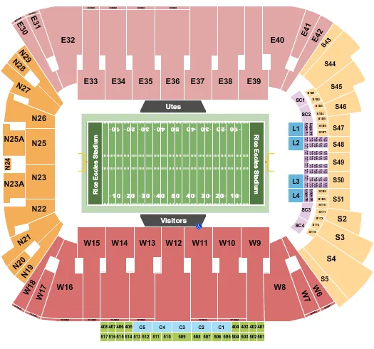 Utah Utes Stadium Seating Chart: Find the Best Seats at Rice-Eccles Stadium