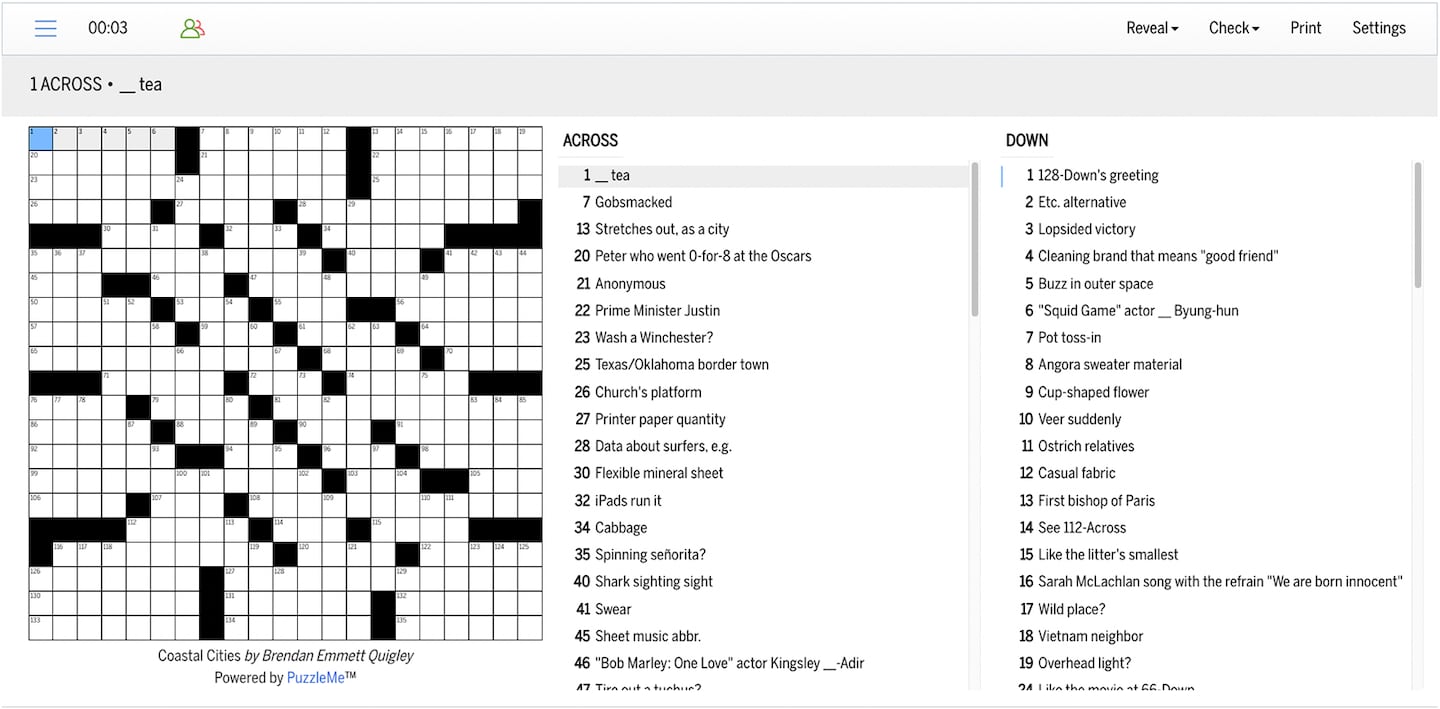 boston dinner crossword