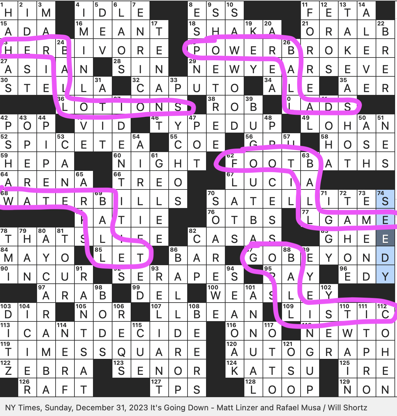 New York Times Crossword: Answer to Second of Five? Clue