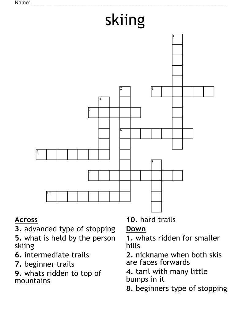 Skiing event crossword clue: Cant crack it? Try these easy tips for solving crossword puzzles!